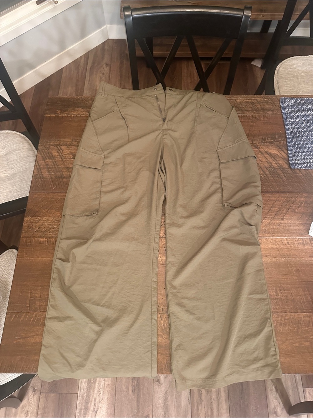 HALARA Olive Wide-Leg Cargo Jumpsuit Pants